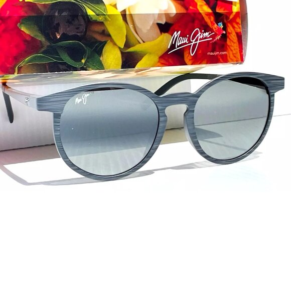 NEW!!! Maui Jim Kiawe 809-11D Grey Stripe Neutral Grey Polarized Sunglasses NWT! - Picture 1 of 16